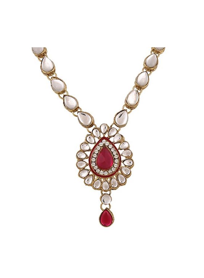 Dancing Girl - Alloy Cubic Zirconia Studded Necklace Set - Image 1