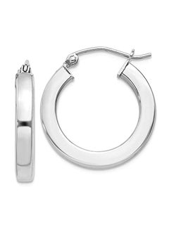 Sonia Jewels 925 Sterling Silver Square Tube Earrings 