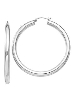 Sonia Jewels 925 Sterling Silver Classic Loop Tube Earrings 