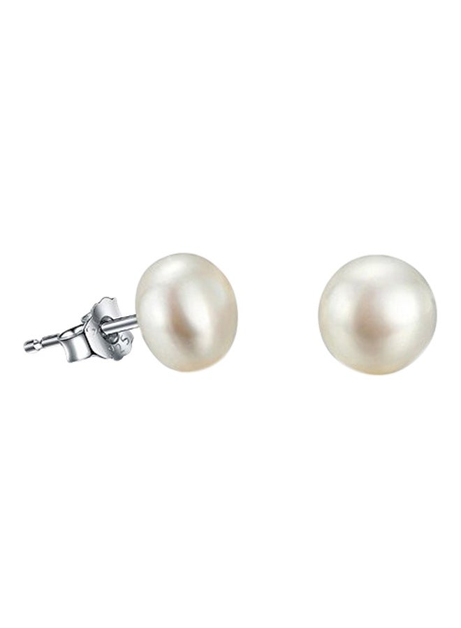 925 Sterling Silver Pearl Stud Earrings - v1553871688/N22643381A_1