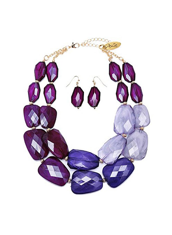 Amethyst Studded Jewellery Set