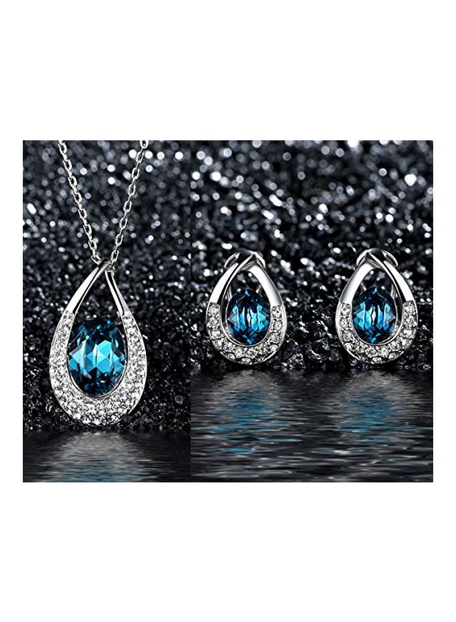 Leafael Alloy Swarovski Crystals And Zircon Studded Jewelry Set - Image 5
