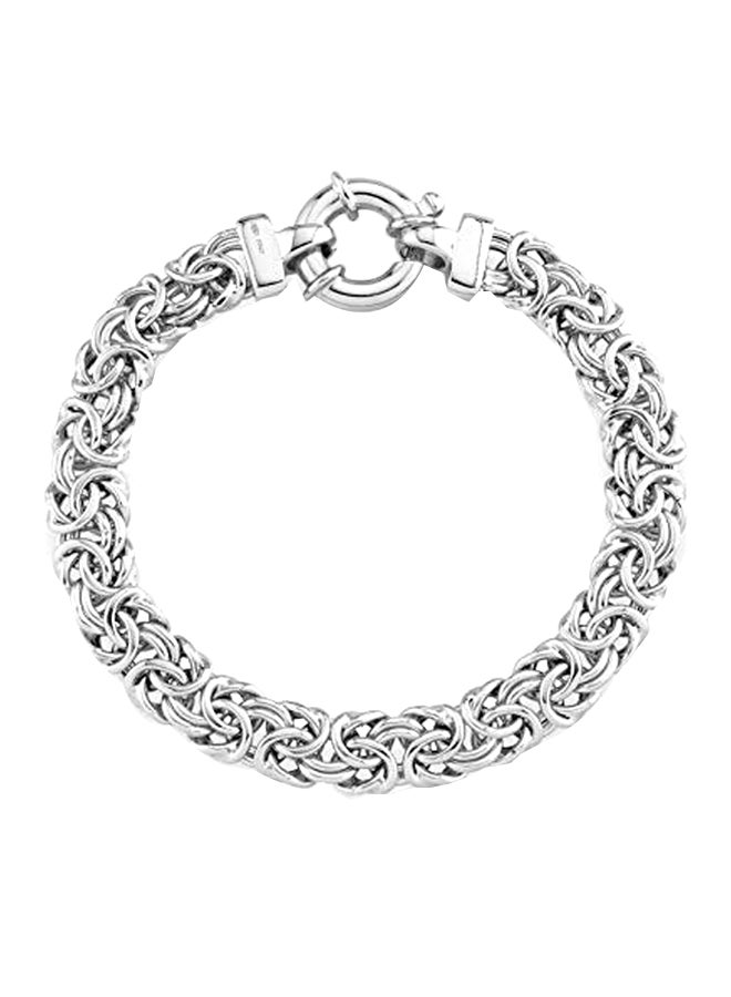 MiaBella 925 Sterling Silver Byzantine Link Chain Bracelet - Image 1