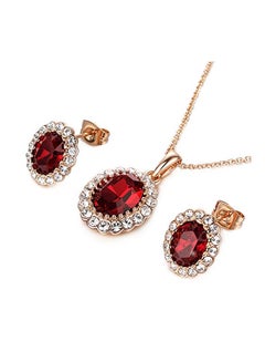 Alloy Ruby And Cubic Zirconia Studded Jewellery Set - v1553871906/N22643723A_3