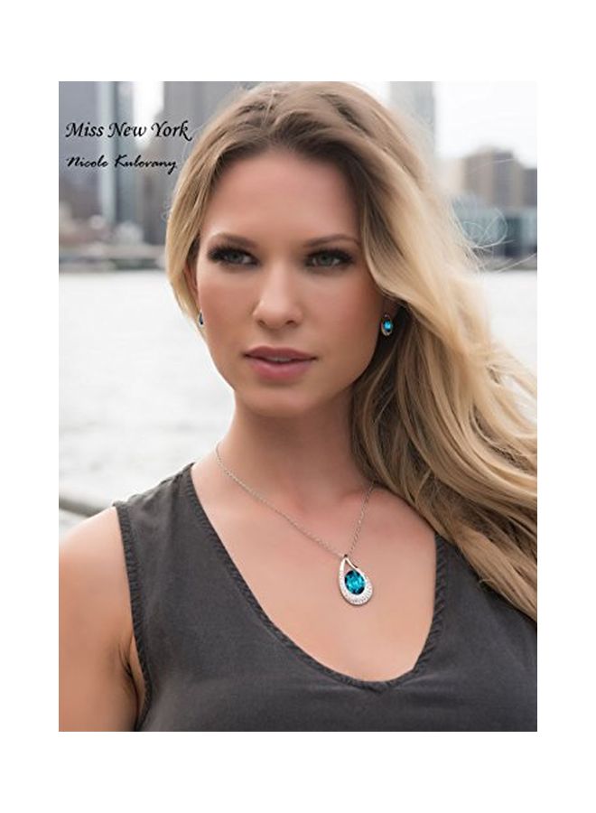 Leafael Alloy Swarovski Crystals And Zircon Studded Jewelry Set - Image 4