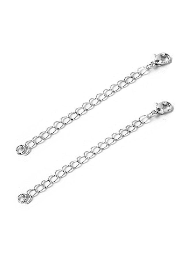 Topwholesalejewel 2-Piece Silver Plated Chain Extender