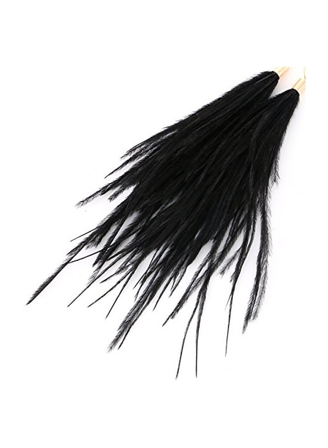 Badu - Bohemian Feather Tassel Earrings - Image 1