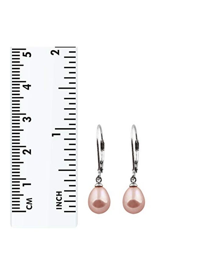 Splendid Pearls - 925 Sterling Silver Cultured Pearl Hoop Earrings - Image 1