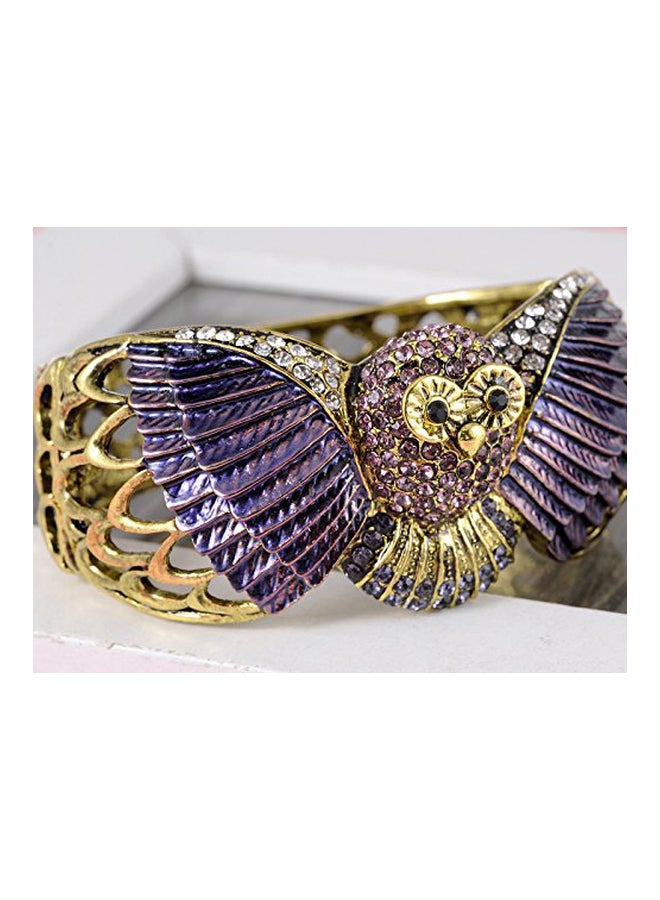 Alilang Rhinestone Studded Owl Wings Wrap Bracelet  - Image 2