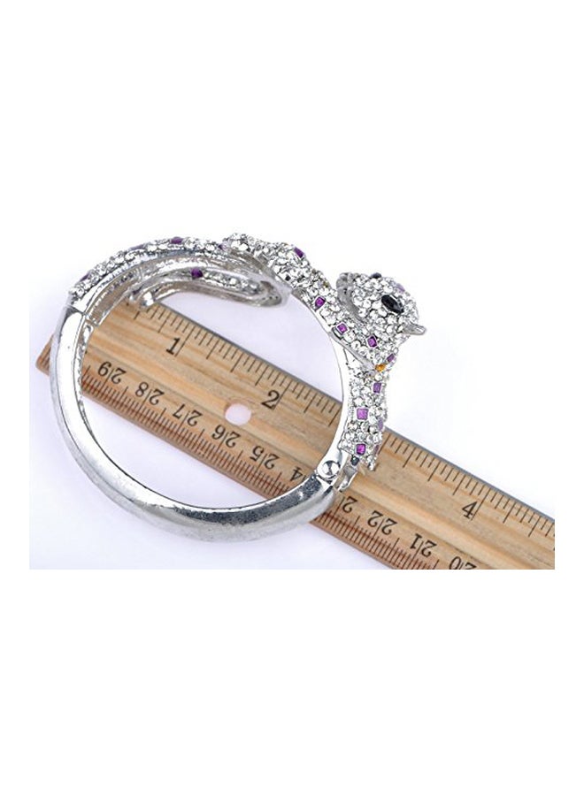 Alilang Crystal Rhinestone Studded Leopard Animal Bracelet  - Image 3
