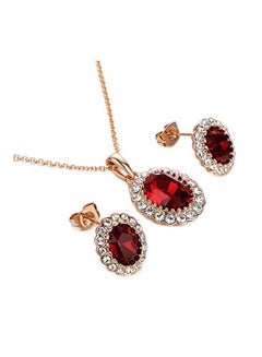 Alloy Ruby And Cubic Zirconia Studded Jewellery Set - v1553872175/N22643723A_4