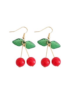 925 Sterling Silver Cherry Dangle Earrings