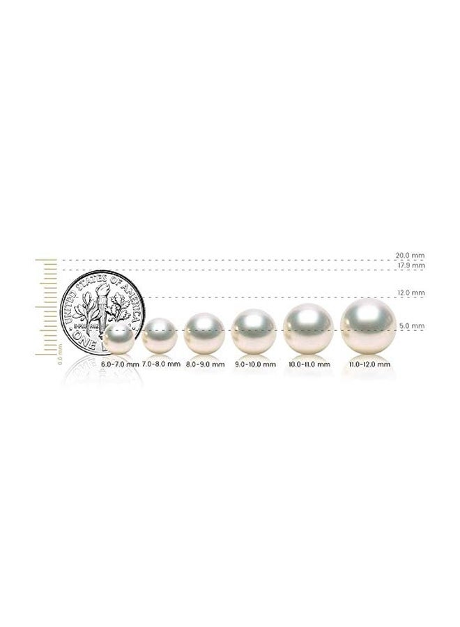 Splendid Pearls - 925 Sterling Silver Cultured Pearl Hoop Earrings - Image 1