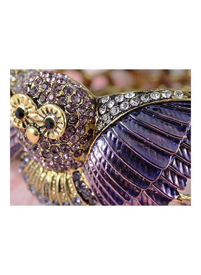 Alilang Rhinestone Studded Owl Wings Wrap Bracelet  - Image 4