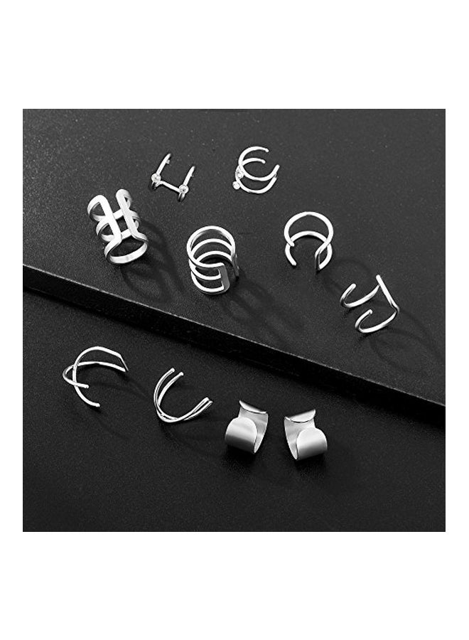 Tornito 10-Pair Stainless Steel Ear Cuff  - Image 5