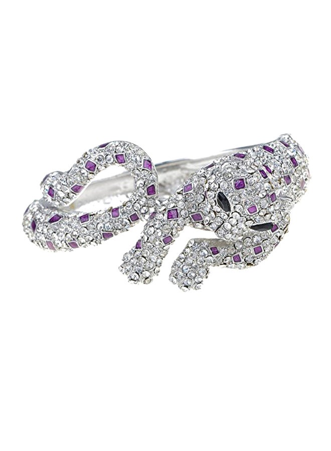 Alilang Crystal Rhinestone Studded Leopard Animal Bracelet  - Image 1