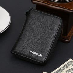 JINBAOLAI Leather Multifunctional Wallet Black  - Image 2