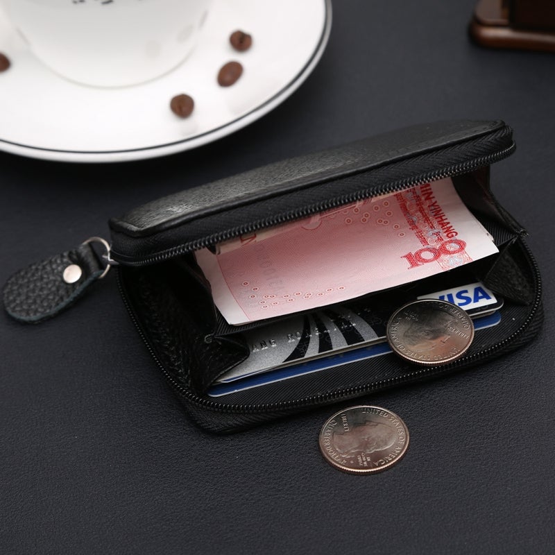 JINBAOLAI - Leather Multifunctional Wallet Black - Image 1