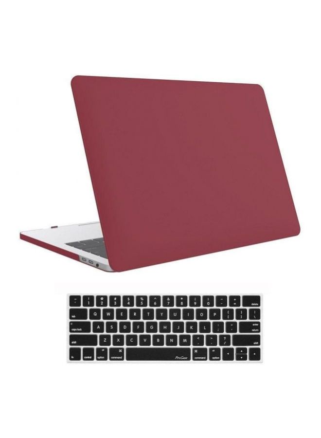 Generic - Hard Shell Protective Cover For Apple Macbook Pro 13, 13.3 inch With Keyboard Cover red - Image 1