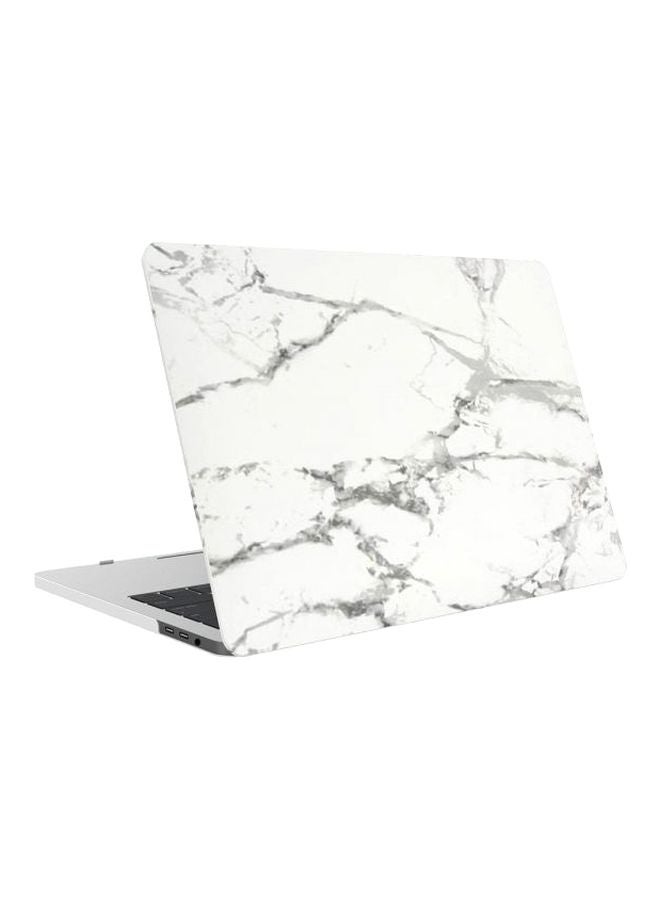 Marble Hard Shell Protective Cover For Apple Macbook Pro 13, 13.3 inch With Keyboard Cover white  - Image 1