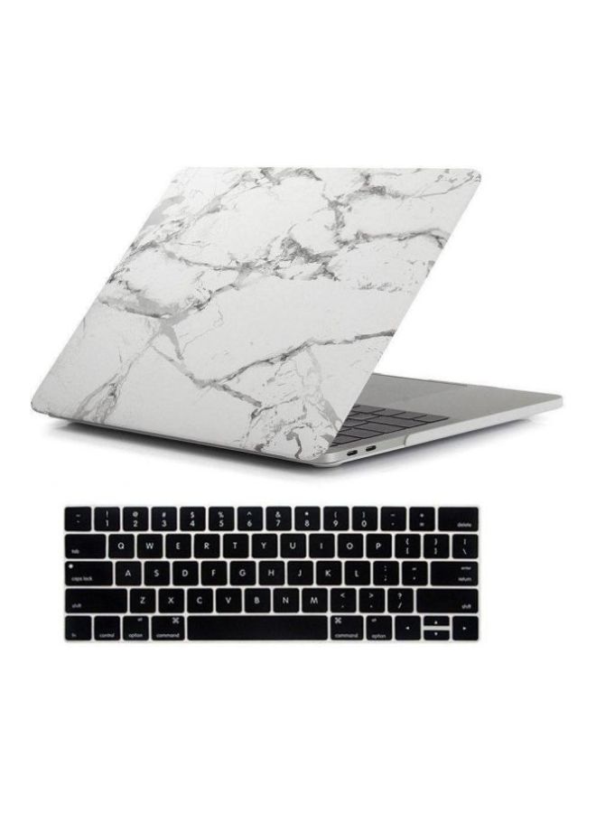 Hard Shell Protective And Keyboard Skin Cover For est Apple Macbook Pro 13, 13 inch white  - Image 3