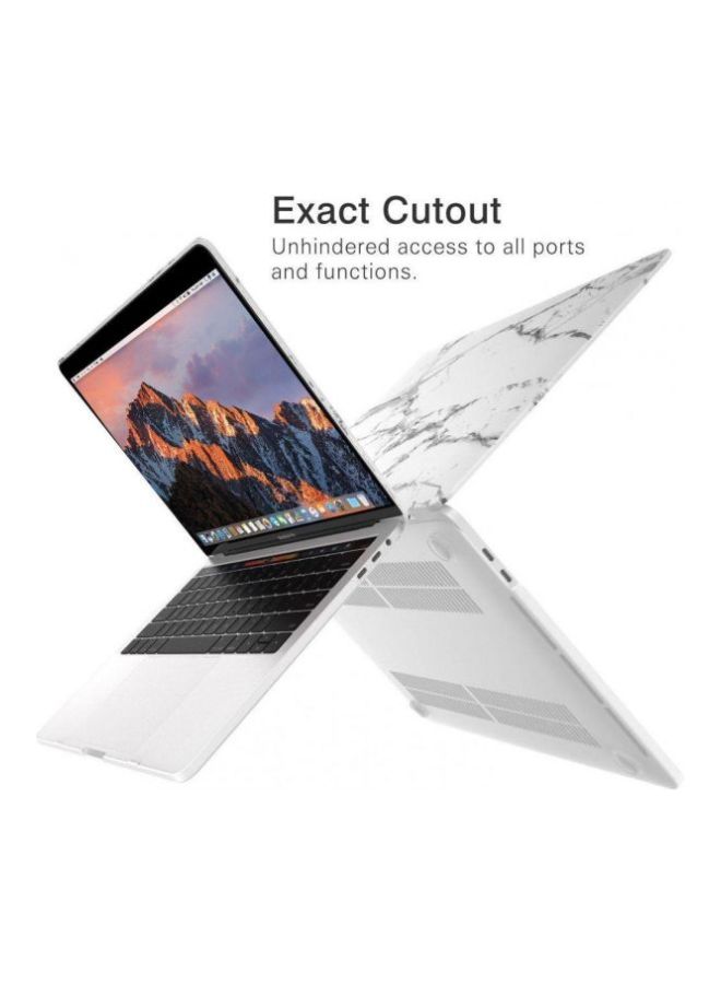 Hard Shell Protective And Keyboard Skin Cover For est Apple Macbook Pro 13, 13 inch white  - Image 2