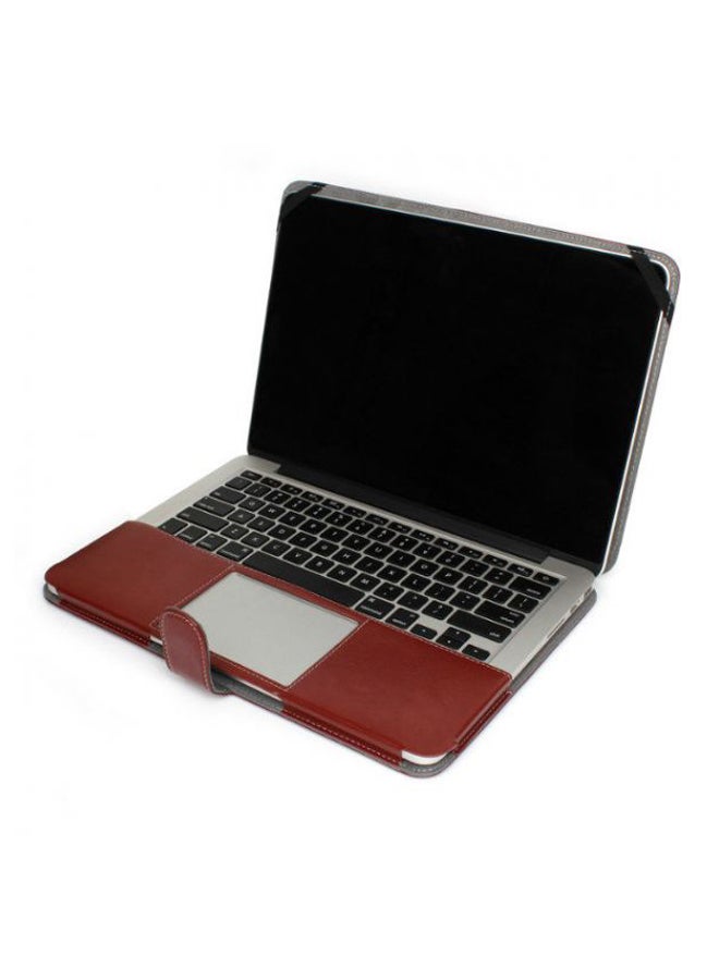 Pu Leather Case Laptop Notebook Sleeve Bag Cover Skin For Macbook Air 13 Inch red - Image 4