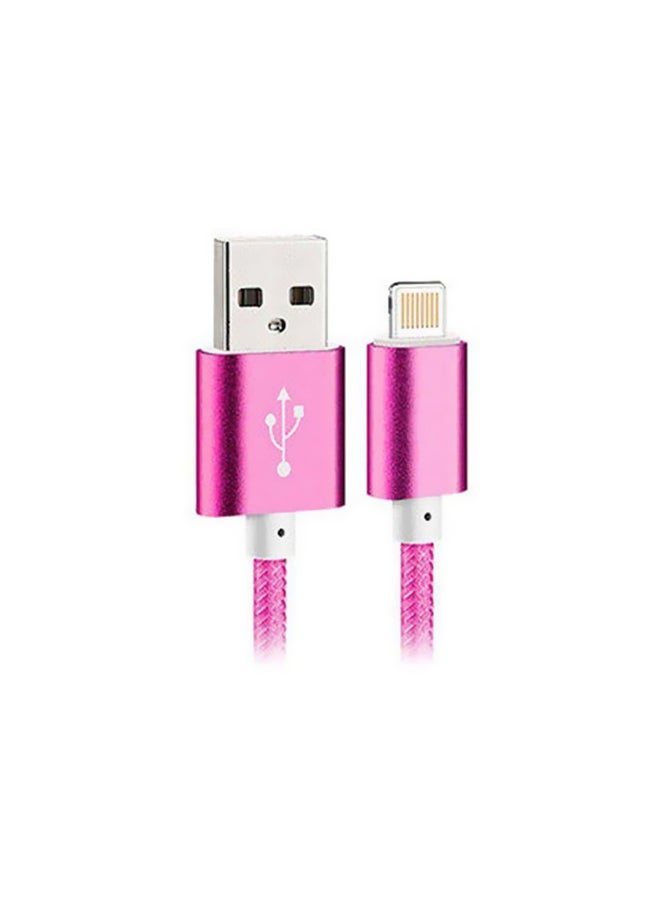 كابل لايتننج USB للشحن ومزامنة البيانات وردي