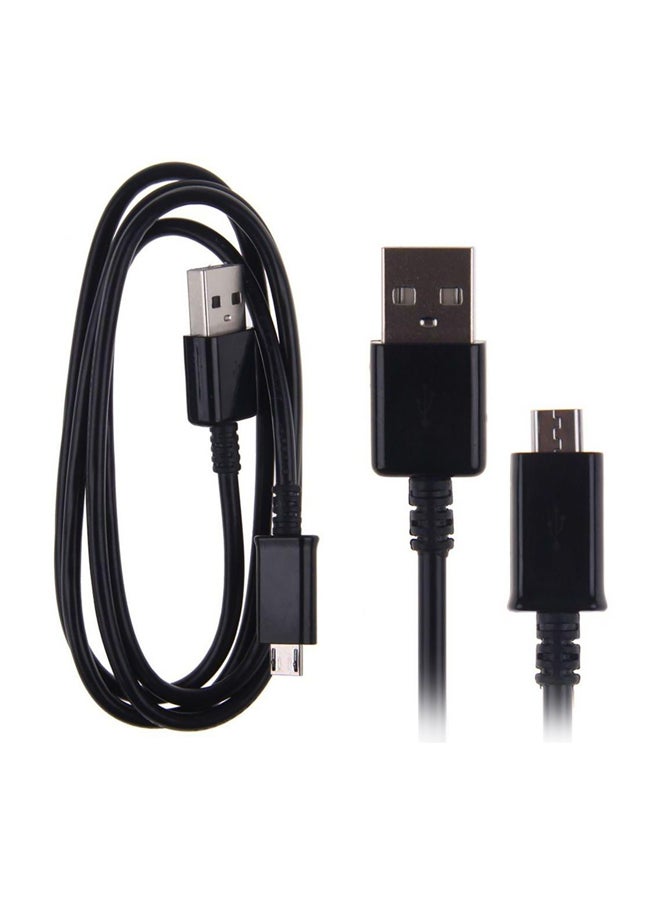 كابل شحن ومزامنة بيانات بمنفذ Micro USB أسود