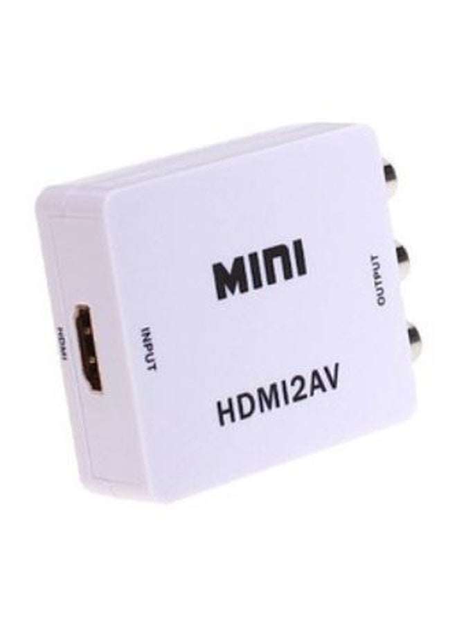محول فيديو ميني 2AV UP بمنفذ HDMI وبدقة عالية الوضوح 1080P أبيض/ أسود  - نسخة أصلية أبيض/ أسود - Image 2
