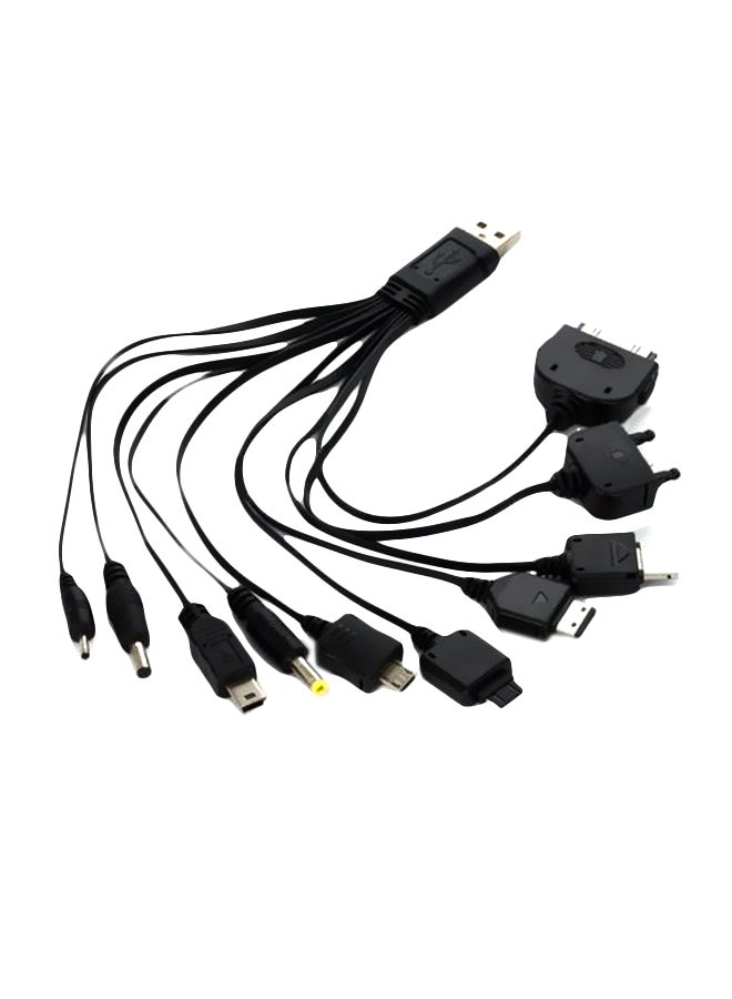 10-In-1 Multi USB Cable Black