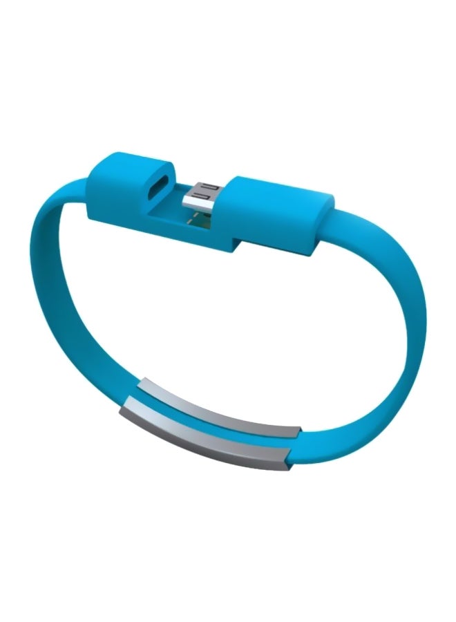 Data Sync Charging Cable Bracelet Blue - Image 1