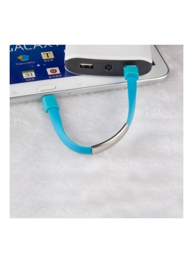 Data Sync Charging Cable Bracelet Blue - Image 2