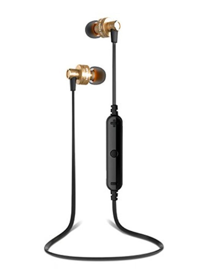 Awei Sport Bluetooth In-Ear Earphones With Mic Gold/Black - Image 1