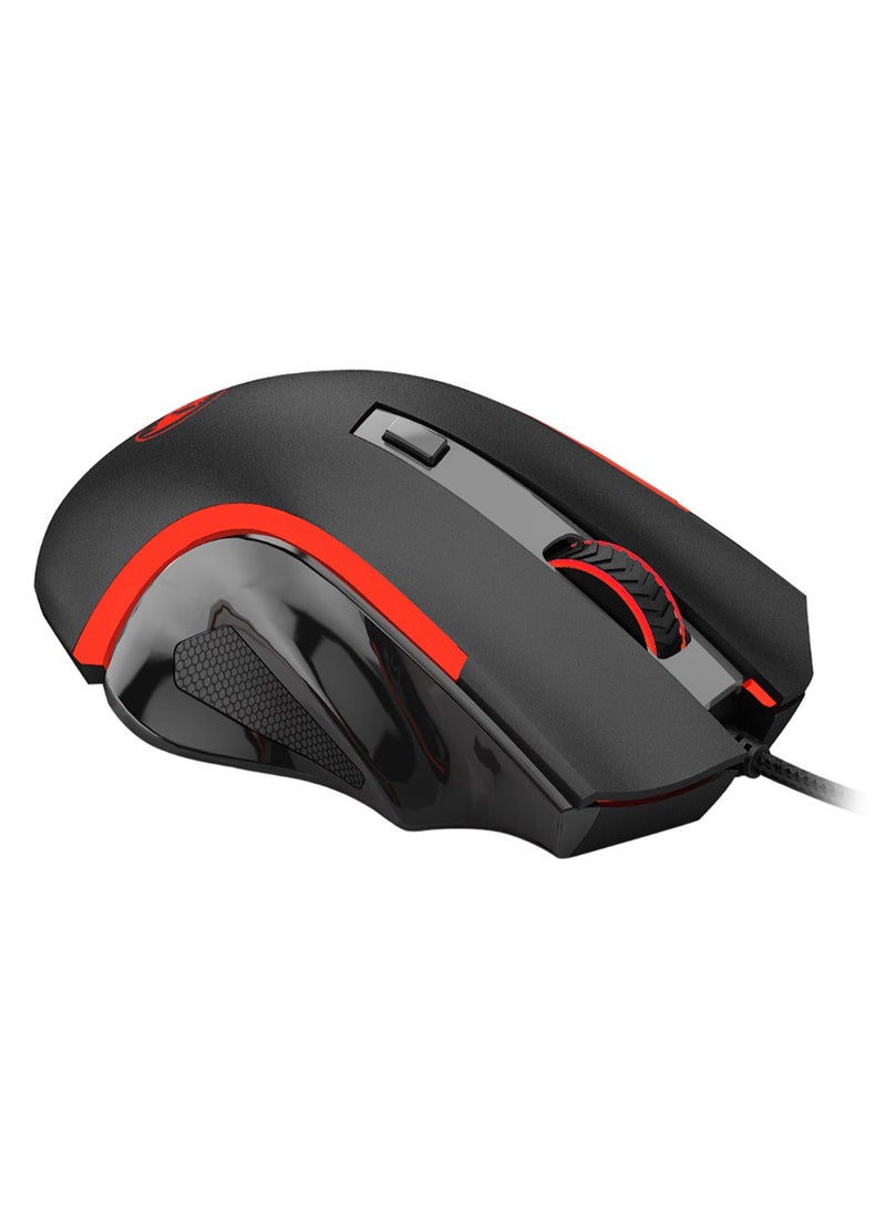 REDRAGON - Redragon M606 Nothosaur Gaming Mouse with Optical Sensor 3200 DPI, 6 Buttons (Black) - Image 1