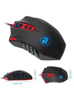 REDRAGON LED Wired Gaming Mouse Black/Red  - Image 5