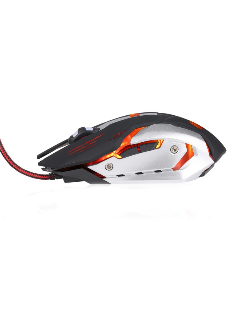 HXSJ Adjustable Light Wired Gaming Mouse Black/Green/Silver  - Image 3
