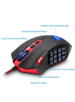 REDRAGON LED Wired Gaming Mouse Black/Red  - Image 4