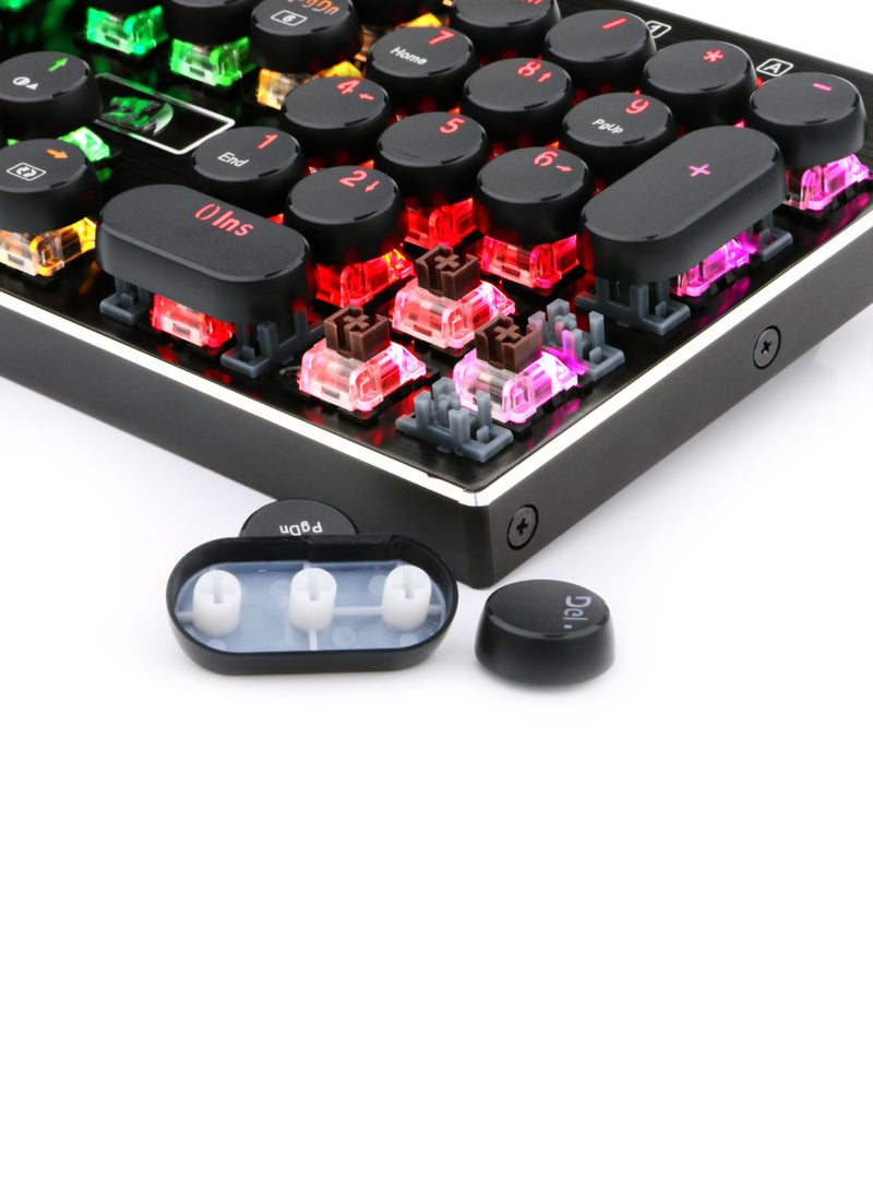 LED Backlit Mechanical Wired Gaming Keyboard Black