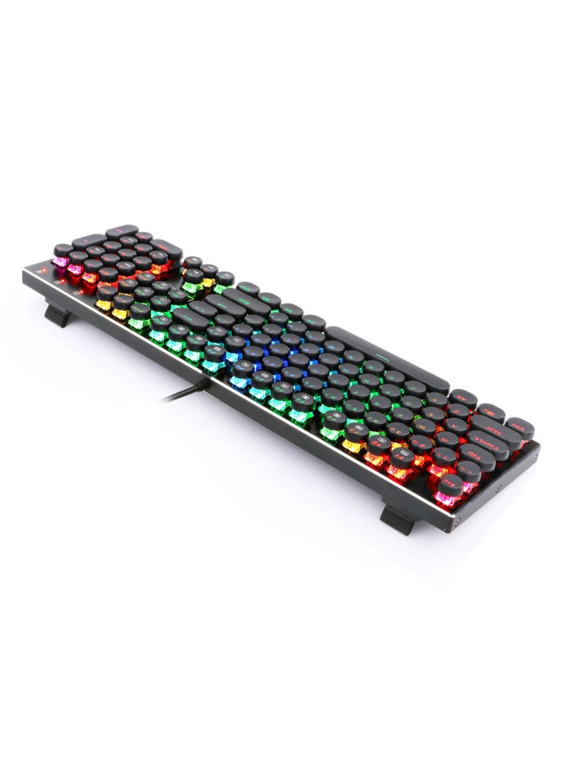 LED Backlit Mechanical Wired Gaming Keyboard Black