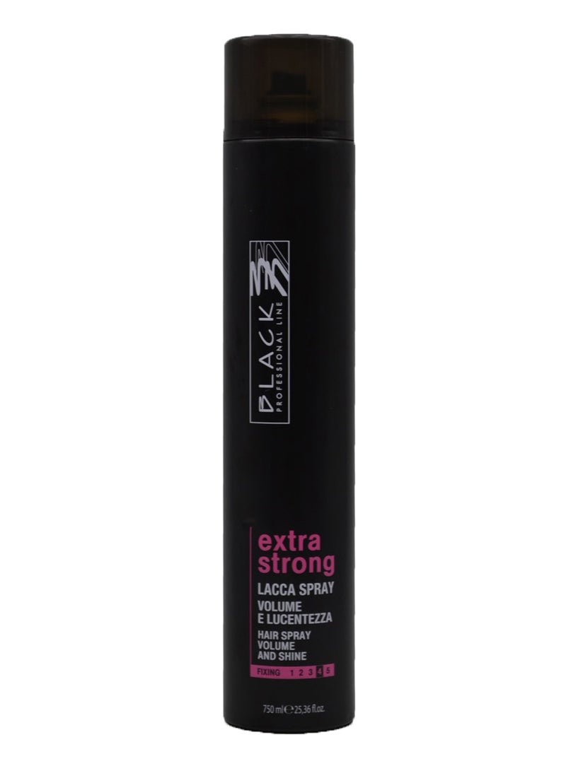 BLACK PROFESSIONAL LINE Extra Strong Volume and Shine Hair Spray Clear 750ml