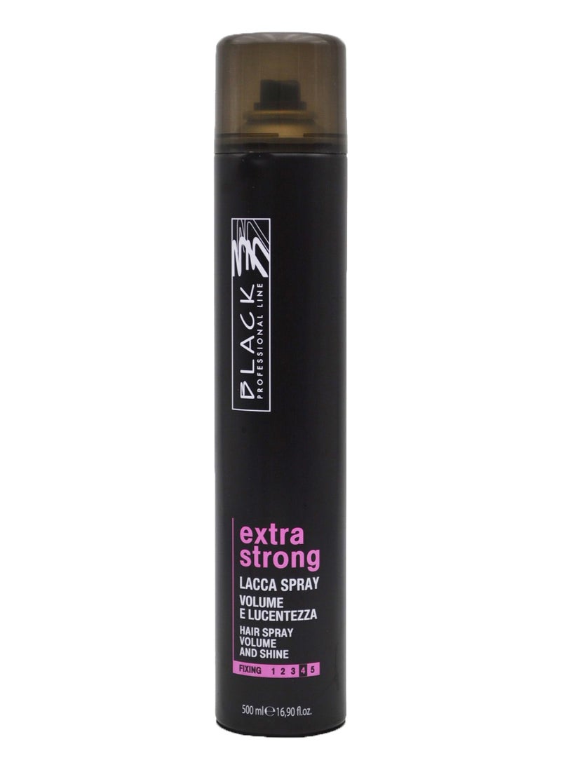 BLACK PROFESSIONAL LINE Extra Strong Volume and Shine Hair Spray Clear 500ml 