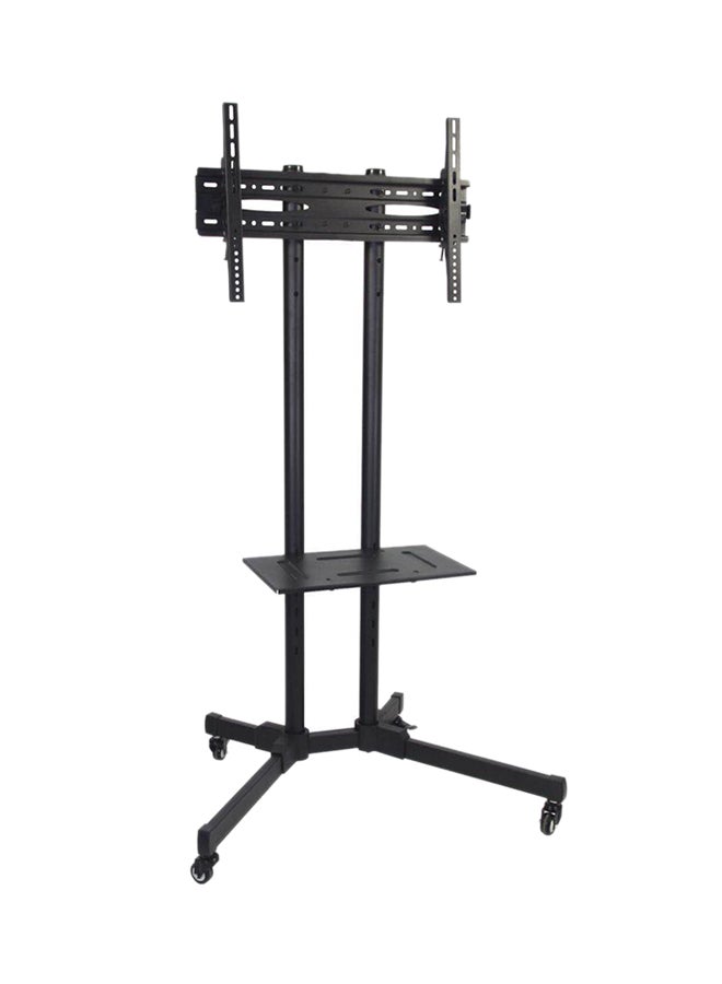 Alpha Floor TV Stand with Wheels for 32 to 60 Inch LCD LED Flat Curved Screens, Swivel and Height Adjustable with Cable Management 