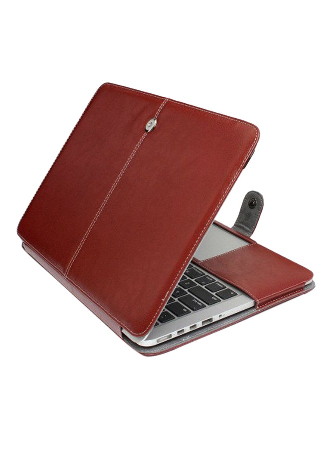 Pu Leather Laptop Sleeve Bag Case Cover For Apple Macbook Air 15 Inch Red