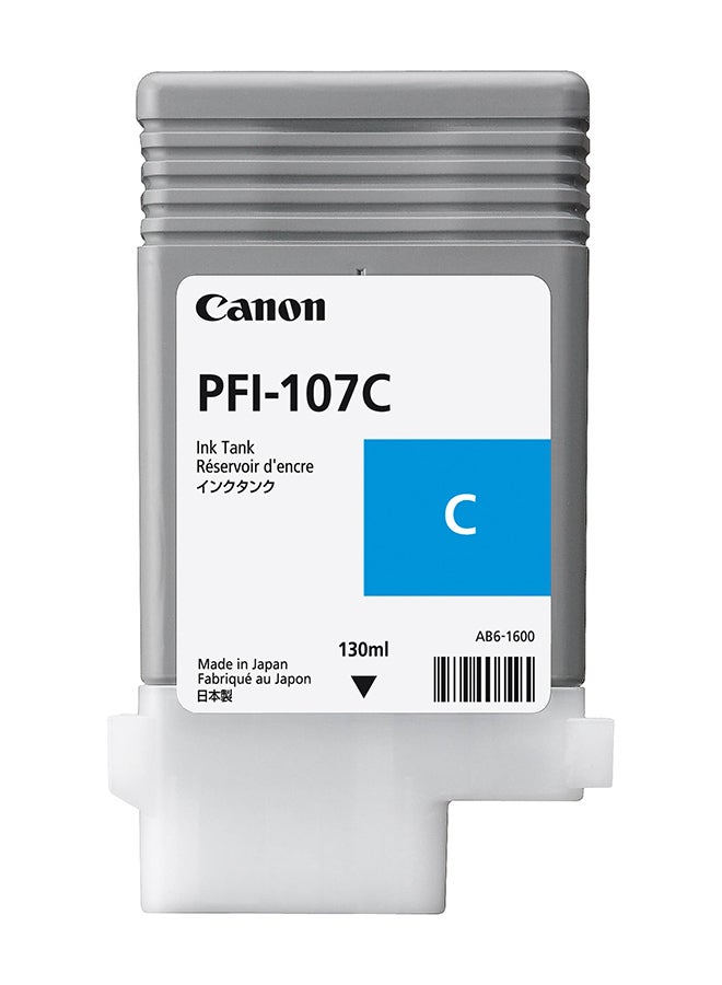 Canon PFI107 High Yield Ink Cartridge Cyan