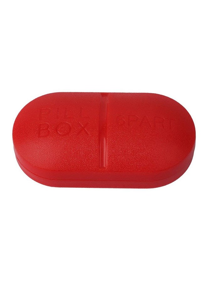 6 Compartments Pill Box Red Medium 