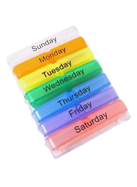 Folding Small Pill Box Multicolour Medium