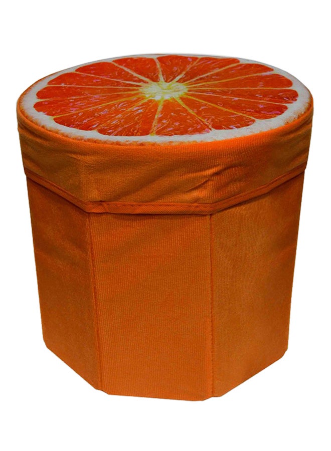 Foldable Stool And Box Orange Medium