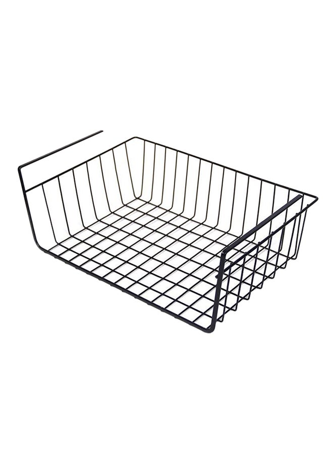 Storage Organizer Hanging Basket Black Medium 