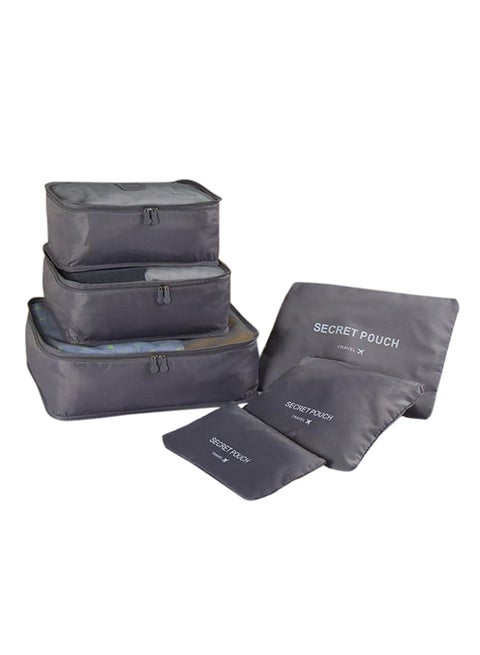 6-Piece Travel Storage Bag Set Black Medium